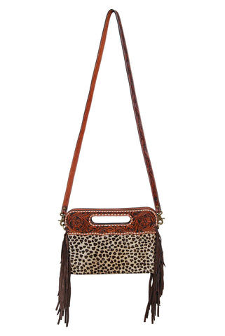 Rafter T Clutch/Cross Body Leopard Bag with Shoulder Strap #BL3000G