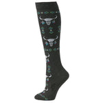 BOOT DOCTOR LADIES OTC SOCKS SKULL GREY #0417006