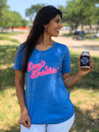 DAY DRINKING ON WEDGEWOOD BLUE CREWNECK CUFF TEE #6054E