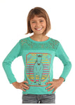 Rock and Roll Cowgirl's Girl's Knit T #G4T2254