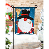 Evergreen Winter Gnome Linen Garden Flag - 12.5" x 18" #14L10054