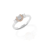 KELLY HERD SMALL THREE STONE ROSE 14K GOLD HORSESHOE RING - STERLING SILVER #HR006