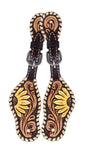 Rafter T Kids Spur Strap with Sunflower Tooling #KSS479