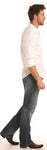 Rock & Roll Cowboy DBL Barrel Reflex Straight Leg Jeans w/Diagonal Seam #M0S9256