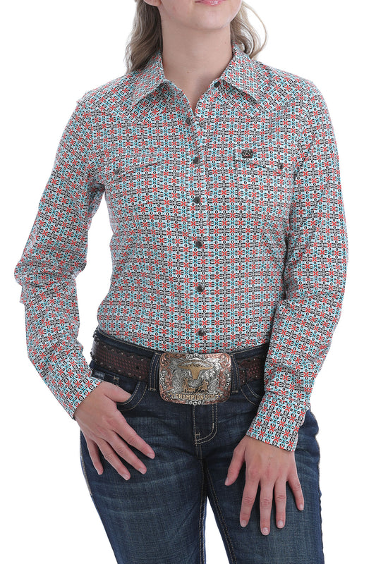 Cinch Ladies Print Rodeo Snap Button Shirt #MSW9201015