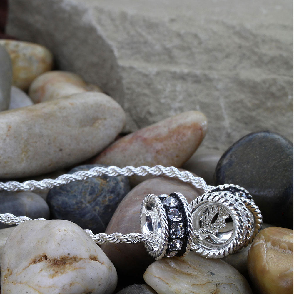 Montana Silversmith's Crystal Shine Three Ring Necklace #NC1032