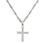 Rhinestone Cross Necklace #NC746