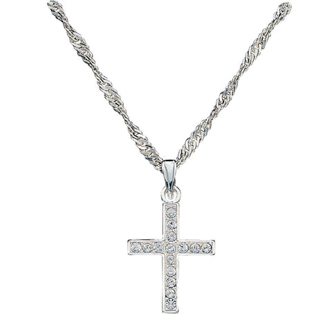 Rhinestone Cross Necklace #NC746