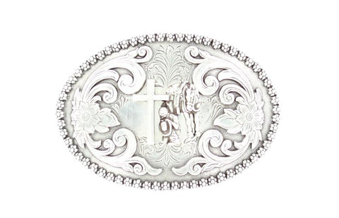 NOCONA MENS OVAL COWBOY PRAYER BUCKLE #3707259