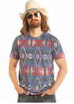Dale Brisby Blue Aztec Tee #P9-1400