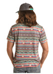 Dale Brisby Multi Colored Aztec Print Graphic Tee #P9-6504