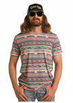 Dale Brisby Multi Colored Aztec Print Graphic Tee #P9-6504