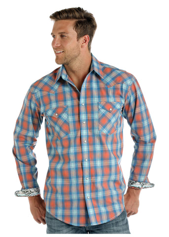 Rock and Roll Cowboy Plaid Snap Shirt #R0S1537
