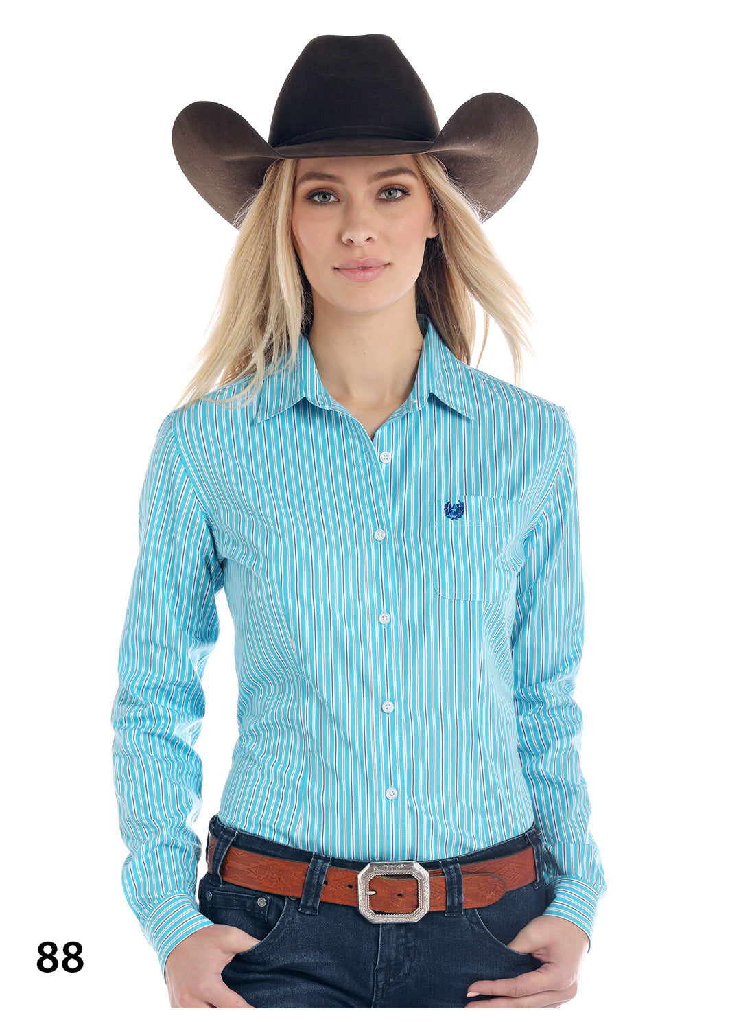 Rock & Roll Cowgirl Classic  Turquoise Stripe #R4B2175