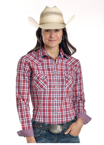 Rock & Roll Cowgirl Plaid Snap Shirt #R4S1519