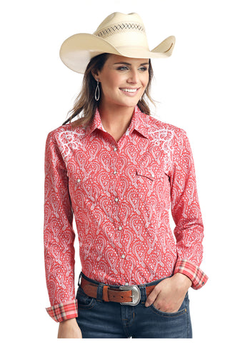 Rock & Roll Cowgirl Paisley Shirt #R4S9402