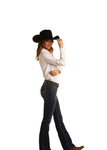 Rock & Roll Cowgirl Mid Rise Boot Cut Jeans #W7-6136