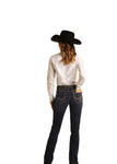 Rock & Roll Cowgirl Mid Rise Boot Cut Jeans #W7-6136