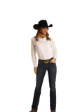 Rock & Roll Cowgirl Mid Rise Boot Cut Jeans #W7-6136