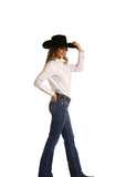 Rock & Roll Cowgirl Riding Boot Cut Jeans #W7-6137