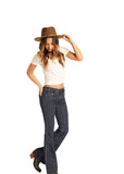 Rock & Roll Mid Rise Trouser Extra Stretch Jeans #W8M4139