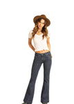 Rock & Roll Mid Rise Trouser Extra Stretch Jeans #W8M4139