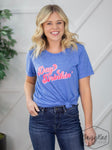 DAY DRINKING ON WEDGEWOOD BLUE CREWNECK CUFF TEE #6054E