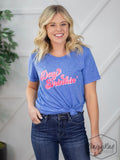 DAY DRINKING ON WEDGEWOOD BLUE CREWNECK CUFF TEE #6054E