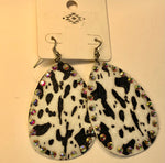 Earrings Cowhide  #KE-0272BLK2