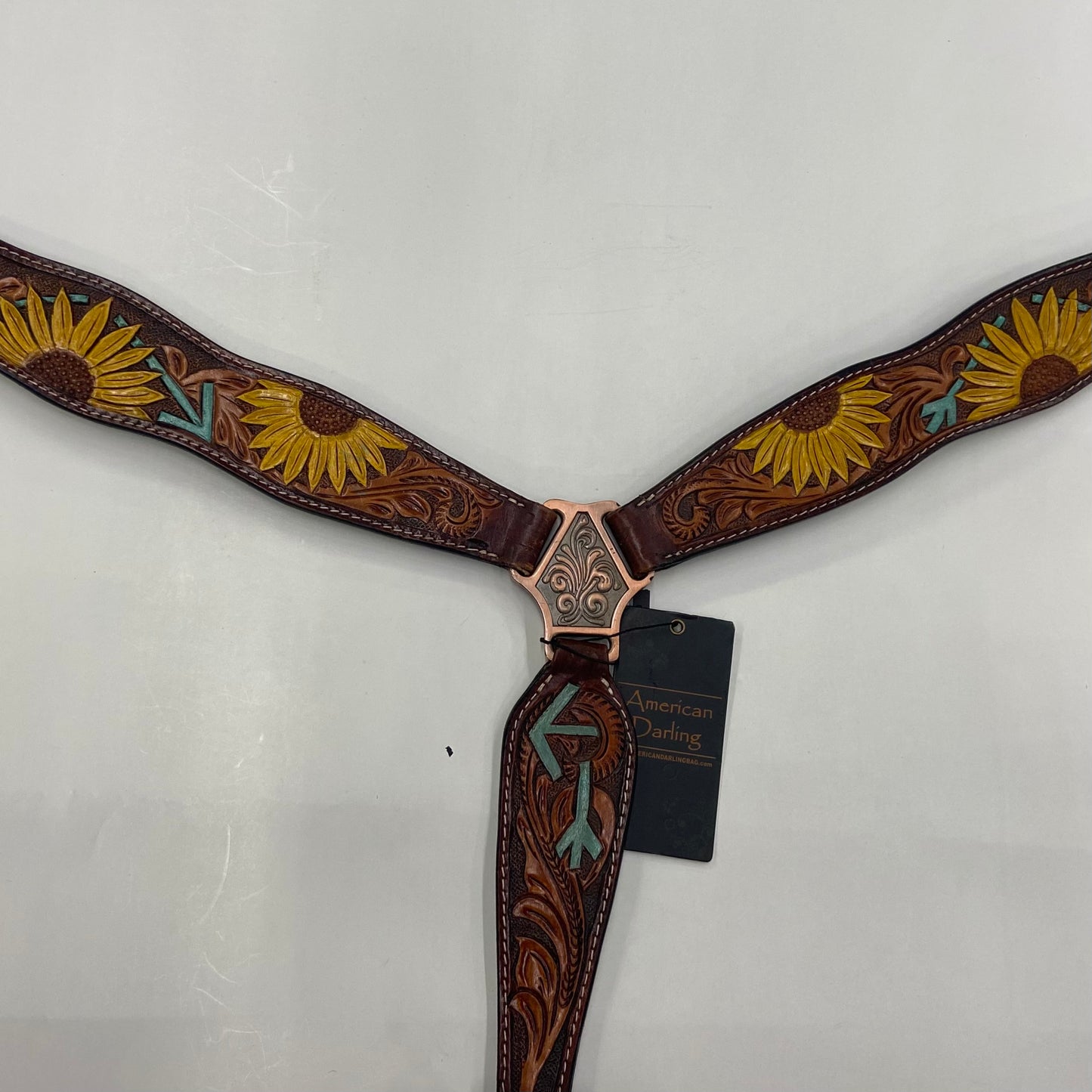 Breast Collar Leather Sunflower and Arrows #ADPAR148-BC