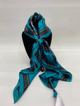 Wild Rag Silk Turquoise Print #WR