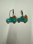 Earring Metal Trucks w/Pumpkins #ERPT