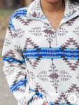 PULLOVER SHERPA BLUE AZTEC  #6602E