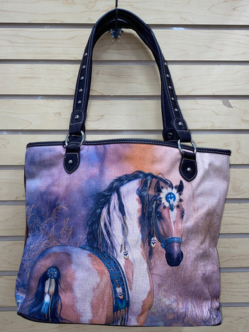 Large Tote Horse Print #MW1022-8112CF