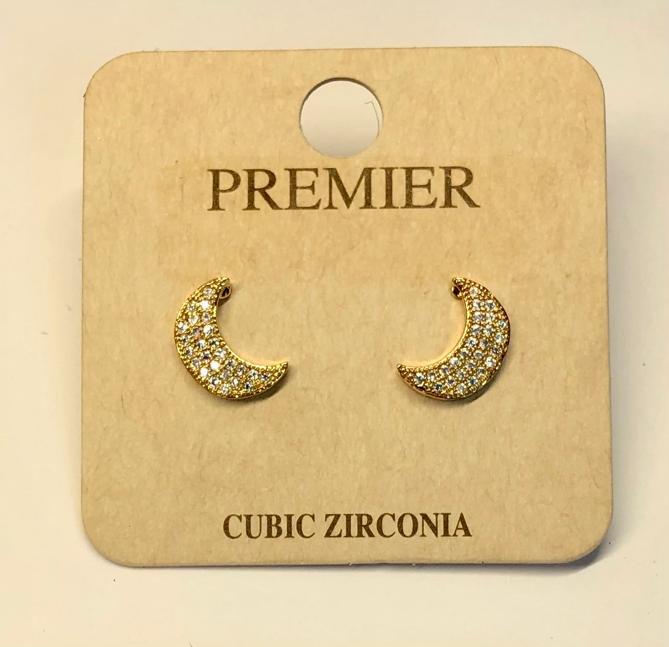 Earrings Gold Moon #E0279CR-OG