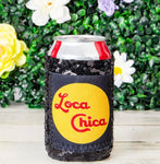 LOCA CHICA BLACK SEQUIN CAN COOLERS #81069
