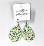 Earring St. Patty's Day Green Sparkle #SC5