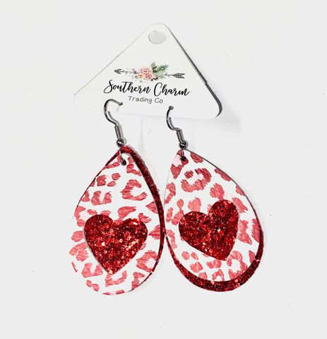 Earrings Sparkle Heart #SC-750