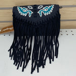 Wrangler Fringe Clutch Black #WGB04-001BK
