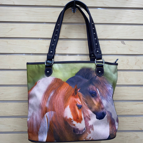 Large Tote Paint Horse Print #MW1020-8112CF