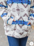 PULLOVER SHERPA BLUE AZTEC  #6602E