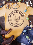 Shirt Laid Locally unisex tee on Daffodil #AU123-77