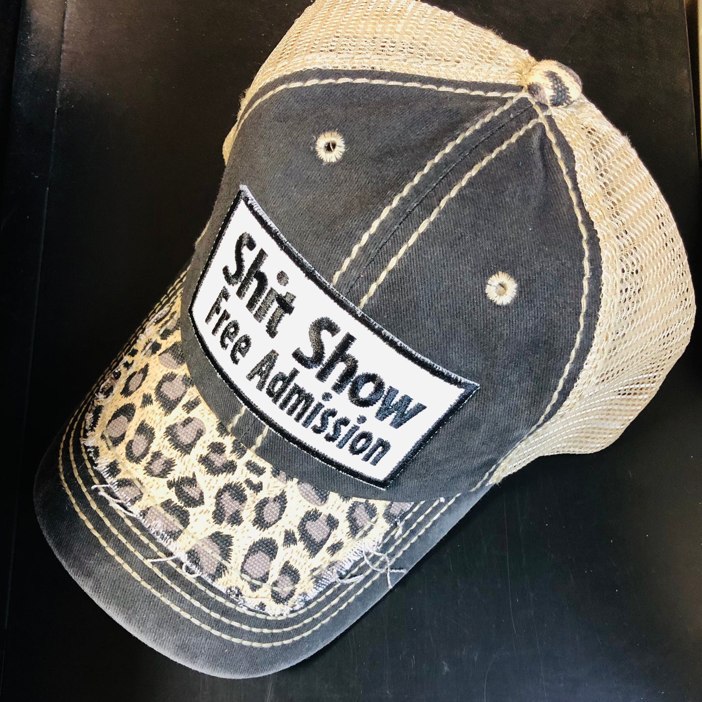 Hat - Shit Show Free Admission Leopard