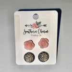 Earring 2 Pack Pink Pose and Leopard #SC9