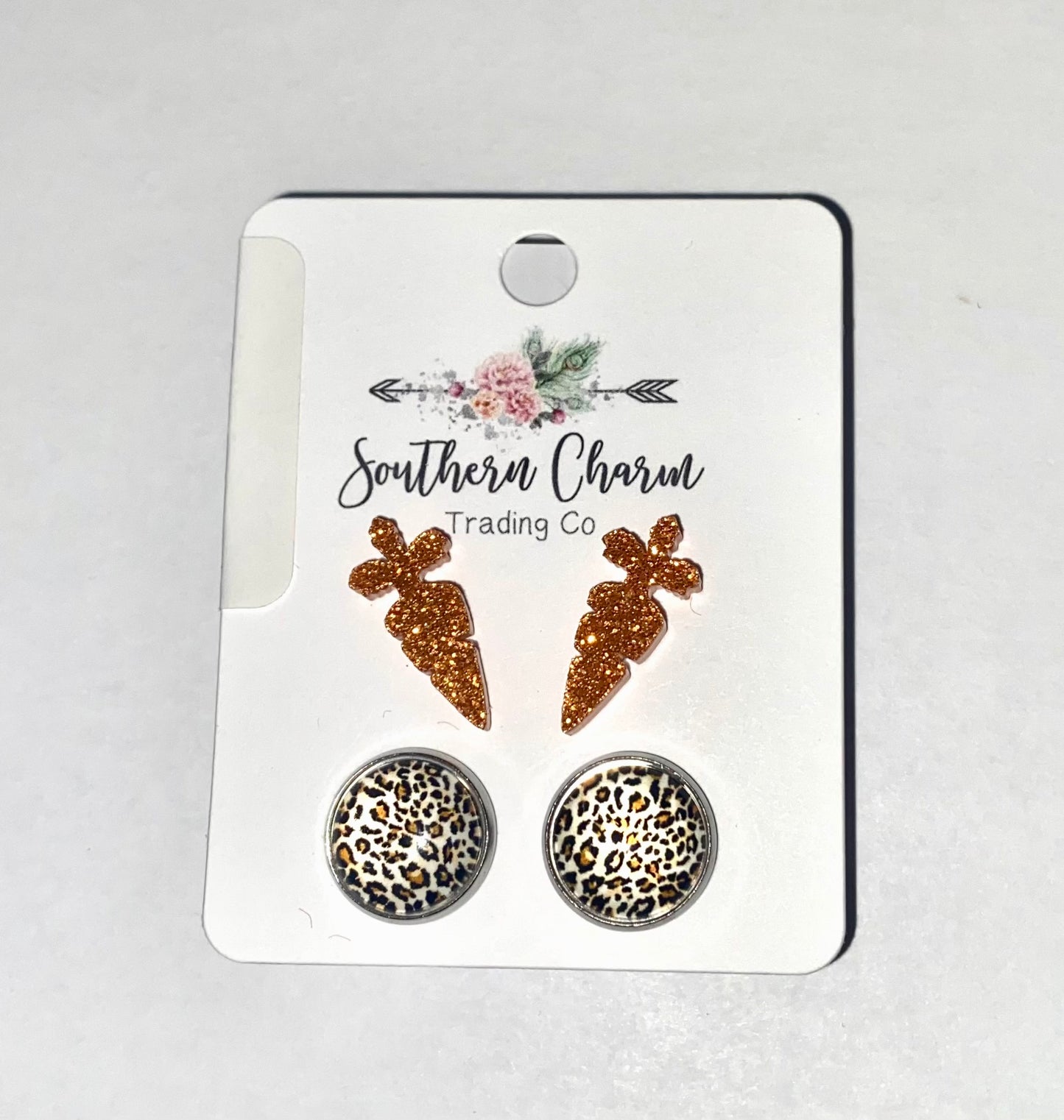 Earring Carrot and Cheetah 2 Pack #SC9