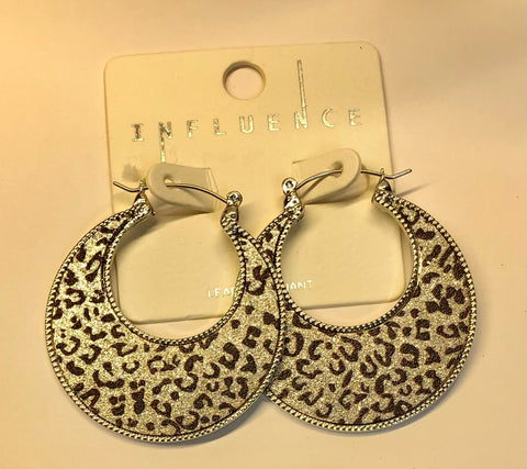 Earrings Leopard Hoop  #B6E2107