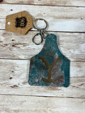 Key Chain Cow Tag #806-K012SPK