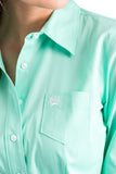 Cinch Ladies Mint Green Rodeo Shirt #MSW9164028