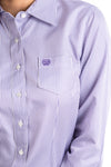 Cinch Ladies Purple Pin Stripe Rodeo Shirt #MSW9164087