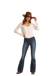 Rock and Roll Women's Jean High Rise Flare Bell Bottom #W1P-6100